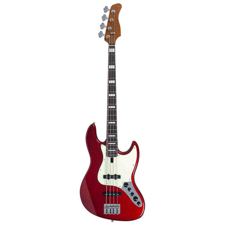 Sire V7N A4/CAR Marcus Miller 4-snarige Actieve Basgitaar Candy Apple Red met Elzen Body en Heritage-3 Preamp