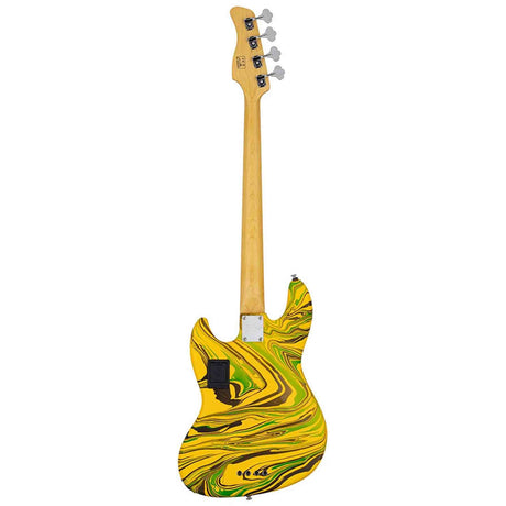 Sire V7N A4/YS Marcus Miller 4-snarige Actieve Basgitaar Matte Yellow Swirl met Elzen Body en Heritage-3 Preamp