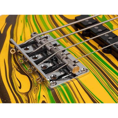 Sire V7N A4/YS Marcus Miller 4-snarige Actieve Basgitaar Matte Yellow Swirl met Elzen Body en Heritage-3 Preamp