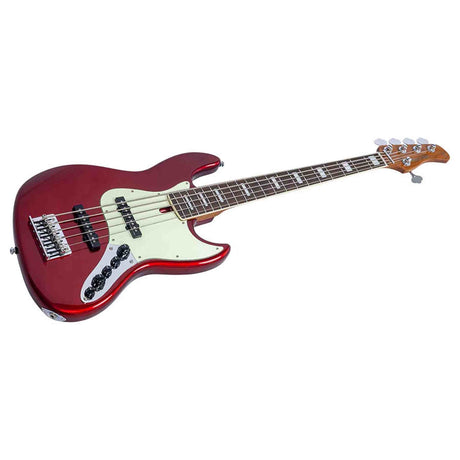 Sire V7N A5/CAR Marcus Miller 5-snarige Actieve Basgitaar Candy Apple Red met Elzen Body en Heritage-3 Preamp