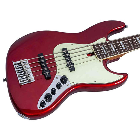 Sire V7N A5/CAR Marcus Miller 5-snarige Actieve Basgitaar Candy Apple Red met Elzen Body en Heritage-3 Preamp