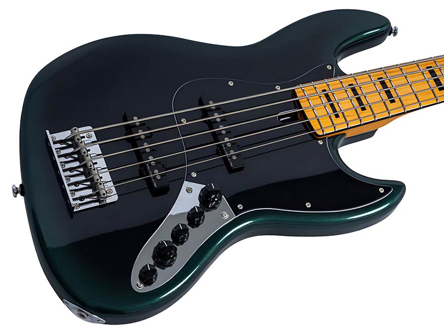 Sire V7N A5/DF Marcus Miller 5-snarige Actieve Basgitaar Dark Forest met Elzen Body en Heritage-3 Preamp