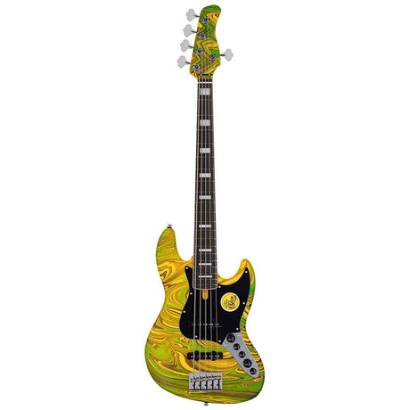 Sire V7N A5/YS Marcus Miller 5-snarige Actieve Basgitaar Matte Yellow Swirl met Elzen Body en Heritage-3 Preamp