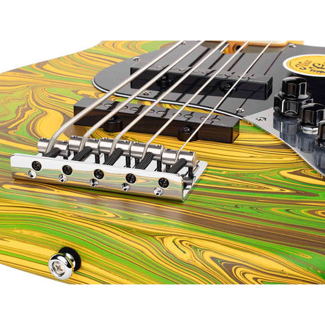 Sire V7N A5/YS Marcus Miller 5-snarige Actieve Basgitaar Matte Yellow Swirl met Elzen Body en Heritage-3 Preamp