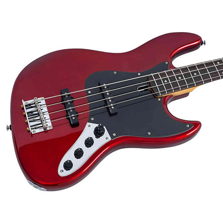 Sire V3N 4/CAR Marcus Miller 4-snarige Actieve Jazz Bas Candy Apple Red met 2-Bands Preamp