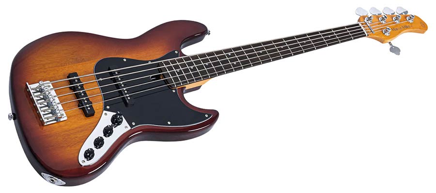 Sire V3N 5/TS Marcus Miller 5-snarige Actieve Jazz Bas Tobacco Sunburst met 2-Bands Preamp