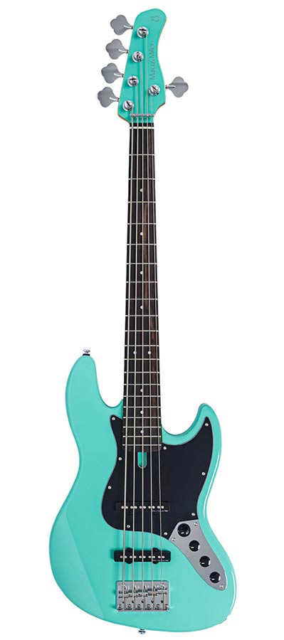 Sire V3N 5/MLG Marcus Miller 5-snarige Actieve Jazz Bas Mild Green met 2-Bands Preamp