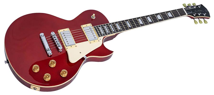 Sire L5/CAR Larry Carlton L-Style Elektrische Gitaar Candy Apple Red met Mahonie Body en Coil Split