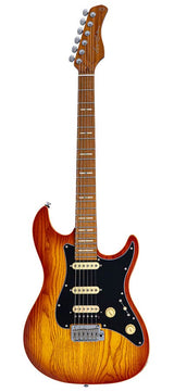 Sire S7S HSS/AB Larry Carlton S-Style Elektrische Gitaar Amber Burst met Swamp Ash Top en Locking Tuners