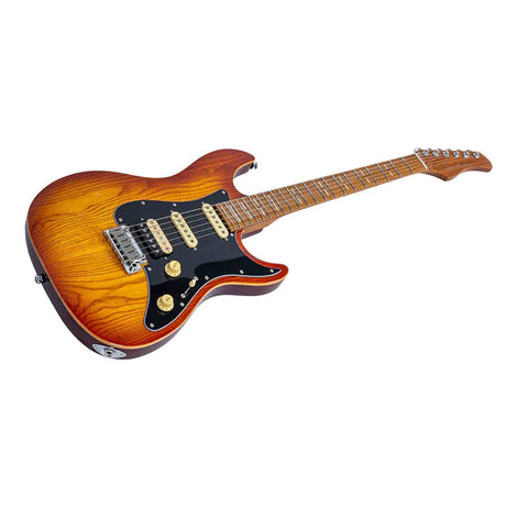 Sire S7S HSS/AB Larry Carlton S-Style Elektrische Gitaar Amber Burst met Swamp Ash Top en Locking Tuners