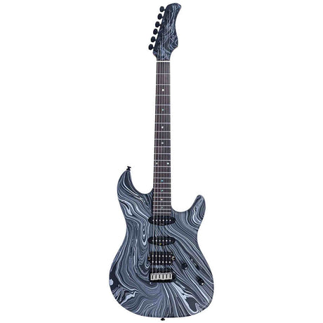 Sire S7 HSS/BKSW Larry Carlton S-Style Elektrische Gitaar Black Swirl met Roasted Maple Hals en Locking Tuners