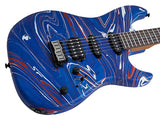 Sire S7 HSS/BLSW Larry Carlton S-Style Elektrische Gitaar Blue Swirl met Roasted Maple Hals en Locking Tuners