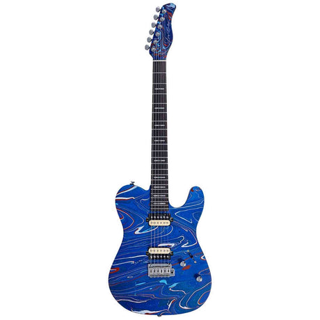 Sire T7 HH/BLSW Larry Carlton T-Style Elektrische Gitaar Blue Swirl met Roasted Maple Hals en Locking Tuners