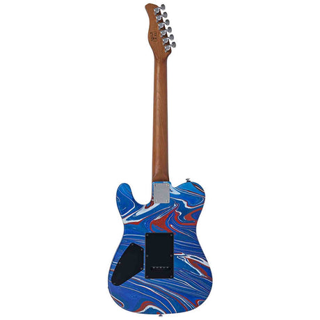 Sire T7 HH/BLSW Larry Carlton T-Style Elektrische Gitaar Blue Swirl met Roasted Maple Hals en Locking Tuners