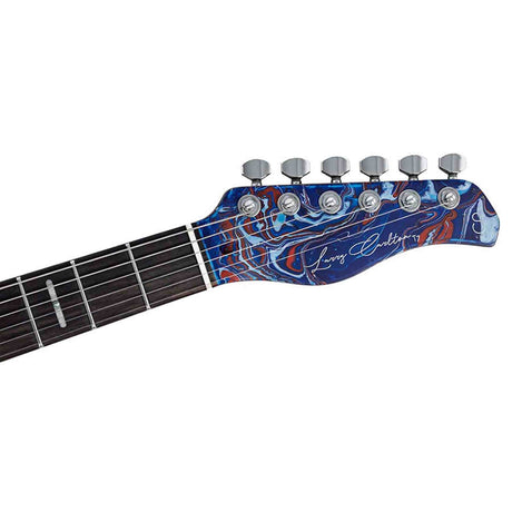 Sire T7 HH/BLSW Larry Carlton T-Style Elektrische Gitaar Blue Swirl met Roasted Maple Hals en Locking Tuners
