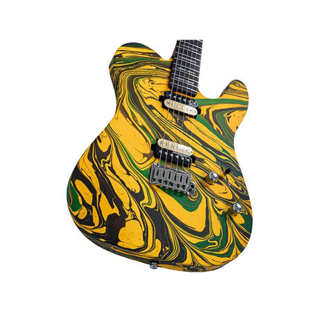 Sire T7 HH/YWSW Larry Carlton T-Style Elektrische Gitaar Yellow Swirl met Roasted Maple Hals en Locking Tuners