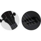 Flight NUS310 BLACKBIRD Soprano Ukulele met African Sapele Body, Zwarte Flight Snaren en Celtic Lasergravure
