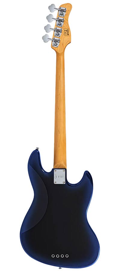 Sire V3N 4L/MBB Marcus Miller Linkshandige 4-snarige Actieve Jazz Bas Midnight Blueburst met 2-Bands Preamp