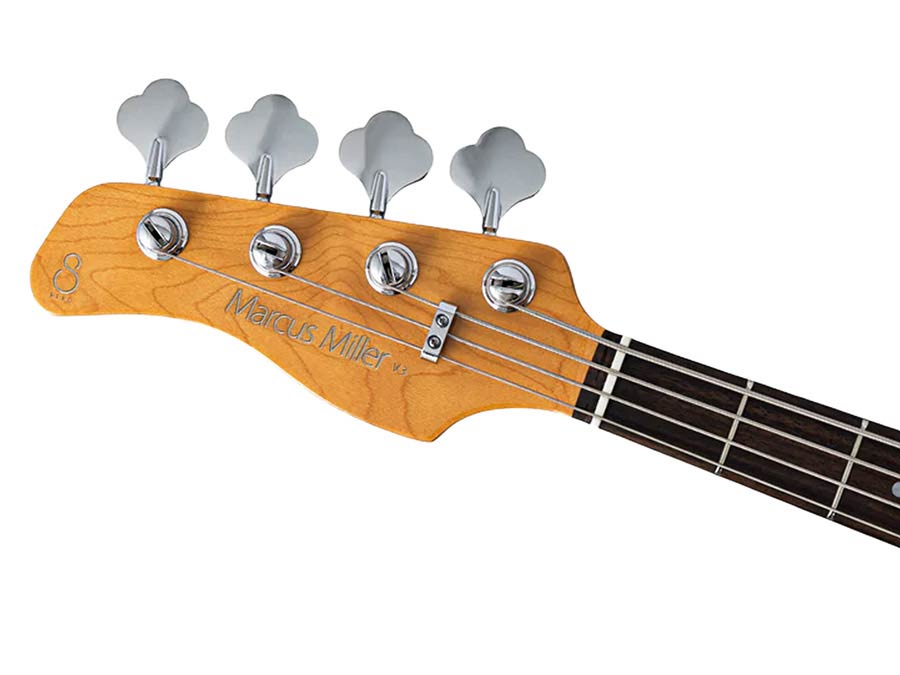 Sire V3N 4L/MBB Marcus Miller Linkshandige 4-snarige Actieve Jazz Bas Midnight Blueburst met 2-Bands Preamp