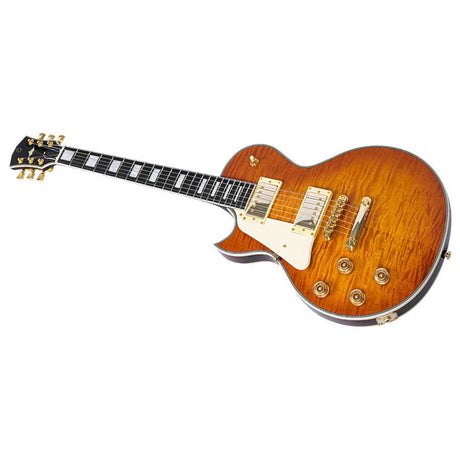 Sire L7DXL/AB Larry Carlton Linkshandige L-Style Elektrische Gitaar Amber Burst met Flame Maple Top en Gotoh Tune-O-Matic