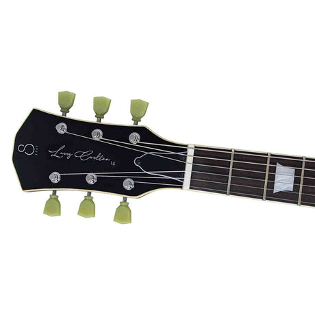 Sire L5L/AB Larry Carlton Linkshandige L-Style Elektrische Gitaar Amber Burst met Flame Maple Top en Coil Split