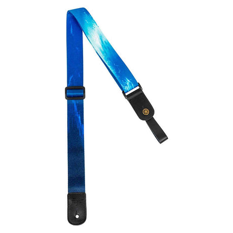 Flight S35 Surf Ukulele Strap Poly/Leer Blauw met Ocean Design en Verstelbare Lengte