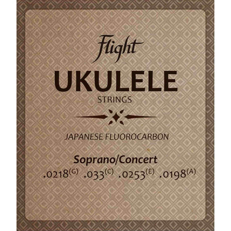 Flight FUSSC-100 Sopraan/Concert Ukulele Snarenset – Fluorocarbon