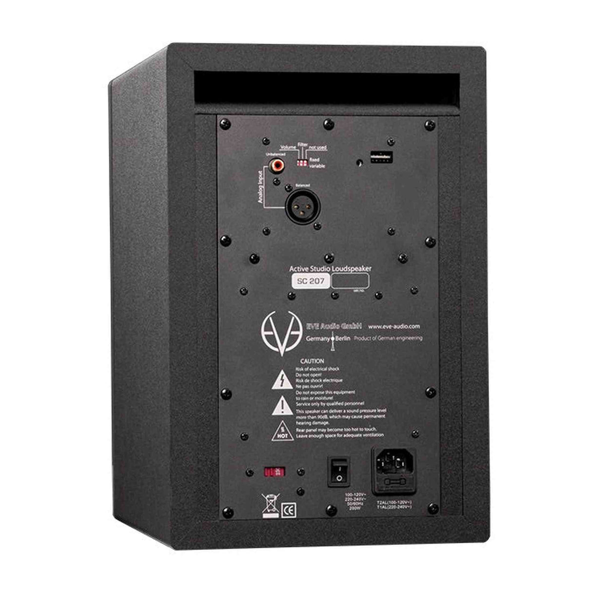 EVE Audio SC207 actieve 2-weg studiomonitor 6,5 inch 150W 44Hz-21kHz 106 dB met DSP SMART-knob