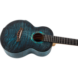Flight A10QM A10 Volmassief Tenor Ukulele - Gequilte Esdoorn Blauw