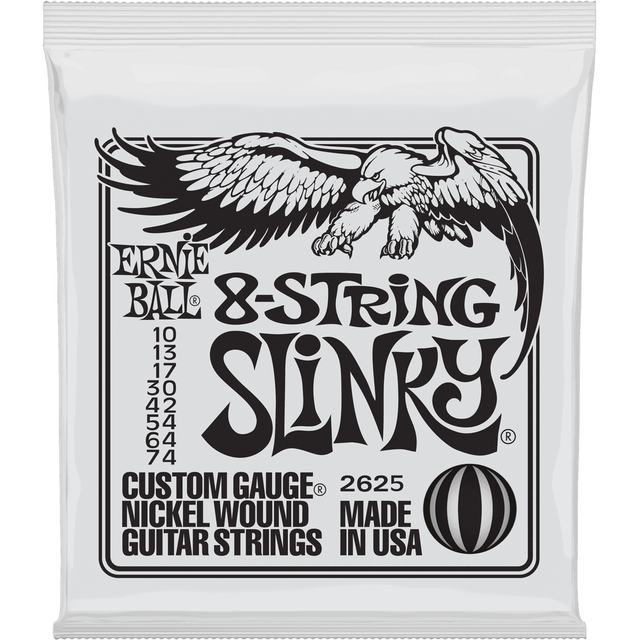 Ernie Ball 2625 elektrische gitaarsnaren 8-snarig 010-074