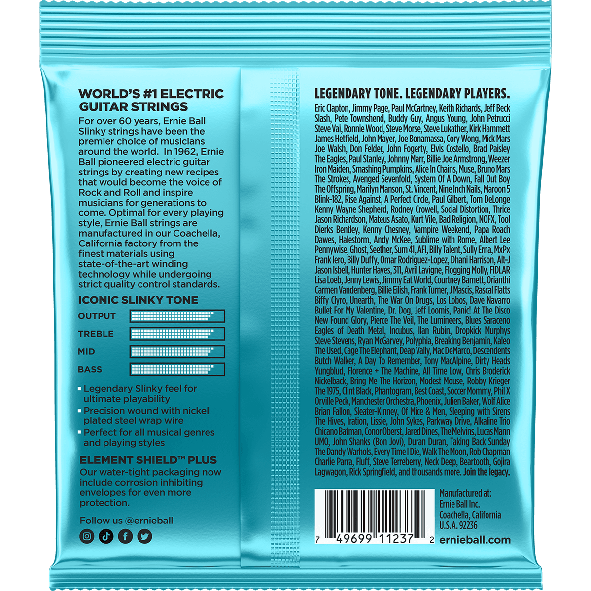 Ernie Ball 3228 Mighty Slinky elektrische gitaarsnaren 3-pack 0085-040
