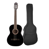 Gomez 036 Klassieke Gitaar 3/4 Black Hoogglans met Tas
