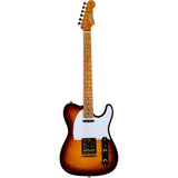 JET JT-600 BS G T-style Elektrische Gitaar HS Mahonie Body Flame Maple Top Tobacco Burst Gouden Hardware