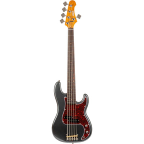 JET JPB-305 CRC PB-style 5-snarige Elektrische Bas Rosewood Toets Charcoal