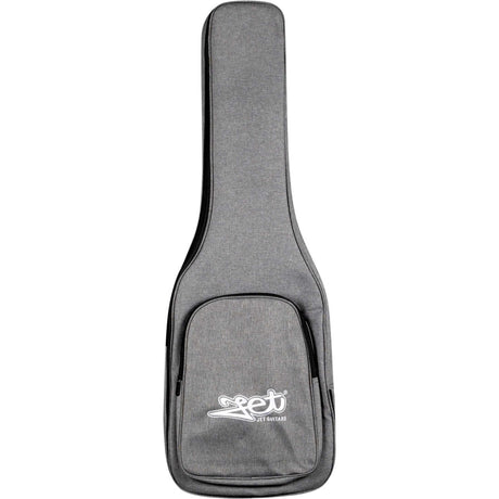 Jet JS-300 BK Elektrische Gitaar Black met Jet JG-30 GY Gigbag Set, Roasted Maple Hals, SSS Pickups, Tremolo