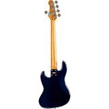 JET JJB-305 DBL JB-style 5-snarige Elektrische Bas Roasted Maple Diep Blauw