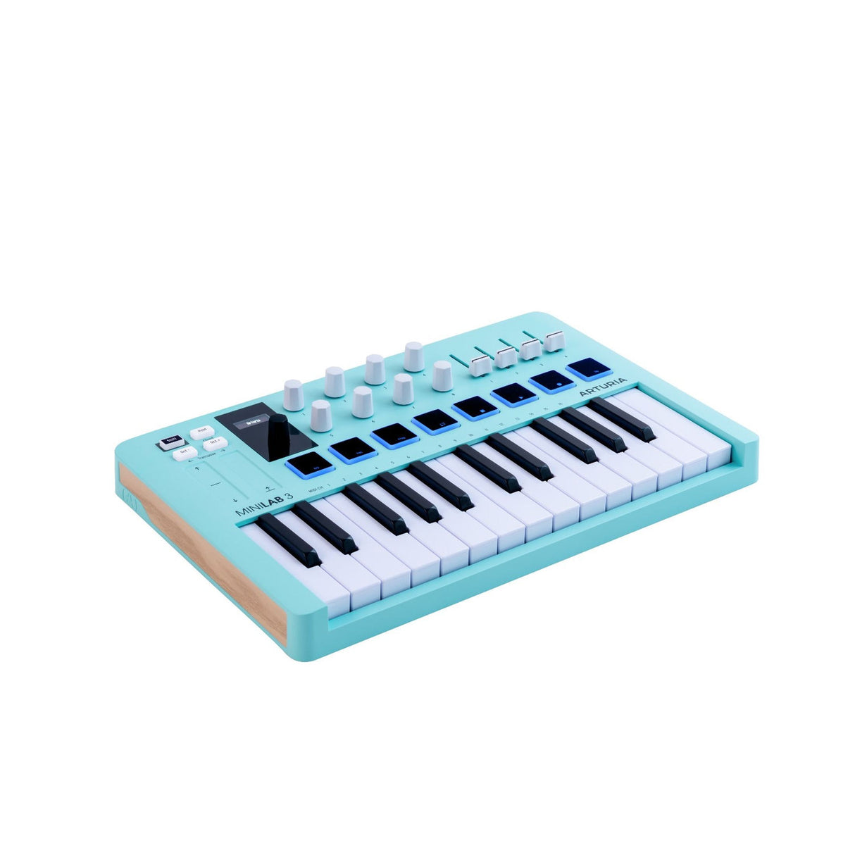 Arturia MiniLab 3 Aquamarine MIDI controller met 25 toetsen, pads en USB-C