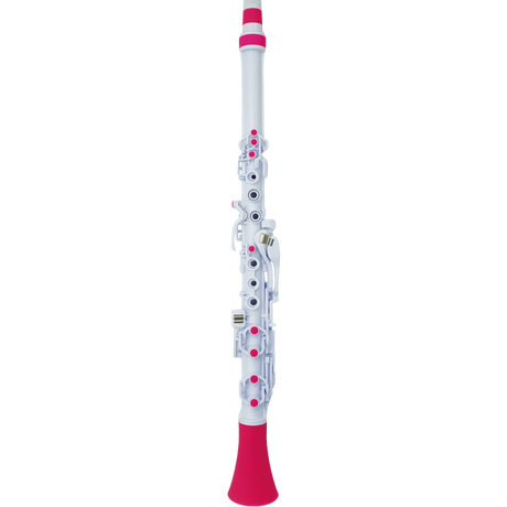 NUVO CL120WPK Clarinéo 2.0 – C-stemming, 275 g, wit/pink, incl. etui en accessoires