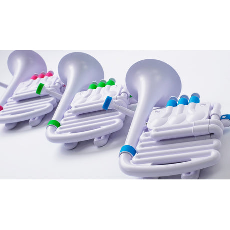 NUVO jHorn wit-blauw kinder blaasinstrument in Bb met draaiventielen en 720 gram