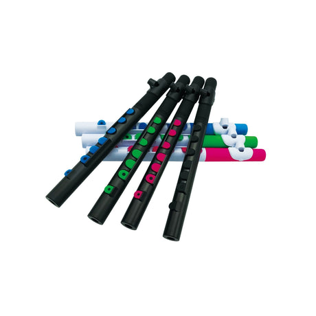 NUVO TooT 2.0 wit-roze kinder dwarsfluit blokfluit alternatief met kleppen en Firstnote