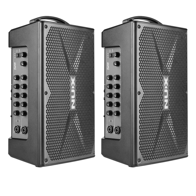 NUX NBA-200FR Busking 200FR Set van 2 - 276W PA set met accu