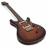 PRS SE Custom 24 Black Gold Burst Electric Guitar with Flame Maple Top including Gig Bag