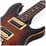PRS SE Custom 24 Black Gold Burst Electric Guitar with Flame Maple Top including Gig Bag