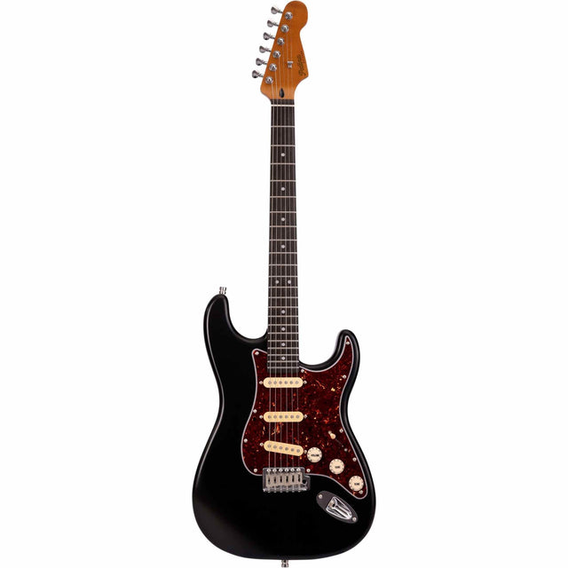 Patina PS-3 BK S-style Elektrische Gitaar SSS Alnico V Nitro Paulownia Body Roasted Maple Hals