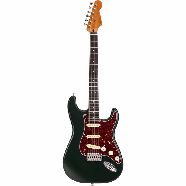 Patina PS-3 SGR S-style Elektrische Gitaar SSS Alnico V Nitro Paulownia Body Roasted Maple Hals Sherwood Green