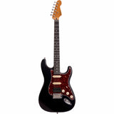 Patina PS-4 BK S-style Elektrische Gitaar HSS Alnico V Nitro Paulownia Body Roasted Maple Hals Zwart