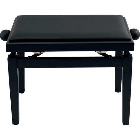 QUIKLOK PB100BKS Piano Bank – Verstelbaar 480-570 mm, Kunstleren Zitting, Mat Zwart