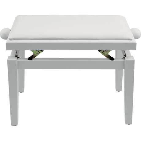 QUIKLOK PB100WHS Piano Bank – Verstelbaar 480-570 mm, Kunstleren Zitting, Mat Wit