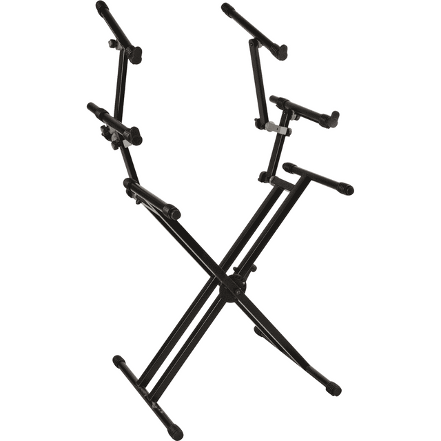 QUIKLOK QL723 Pro Keyboardstandaard – Dubbele X, 3 Niveaus, Verstelbaar, max. 90 kg