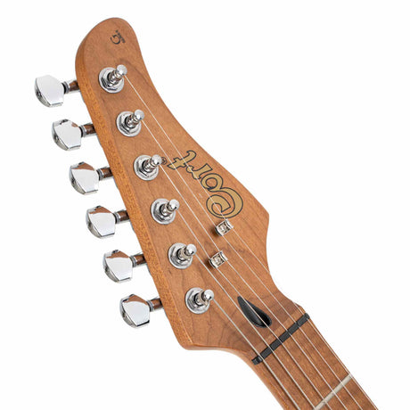 Cort G250SE VVB Elektrische Gitaar HSS Linden Roasted Maple Vivid Burgundy met 2-Punts Tremolo